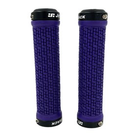 Jet Black JetBlack Pin Lock On Grips Purple/Black Rings