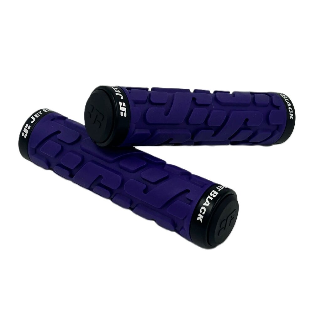 Jet Black JetBlack Rivet Lock On Grips Purple/Black Rings