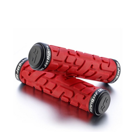 Jet Black JetBlack Rivet Lock On Grips Red/Black Rings