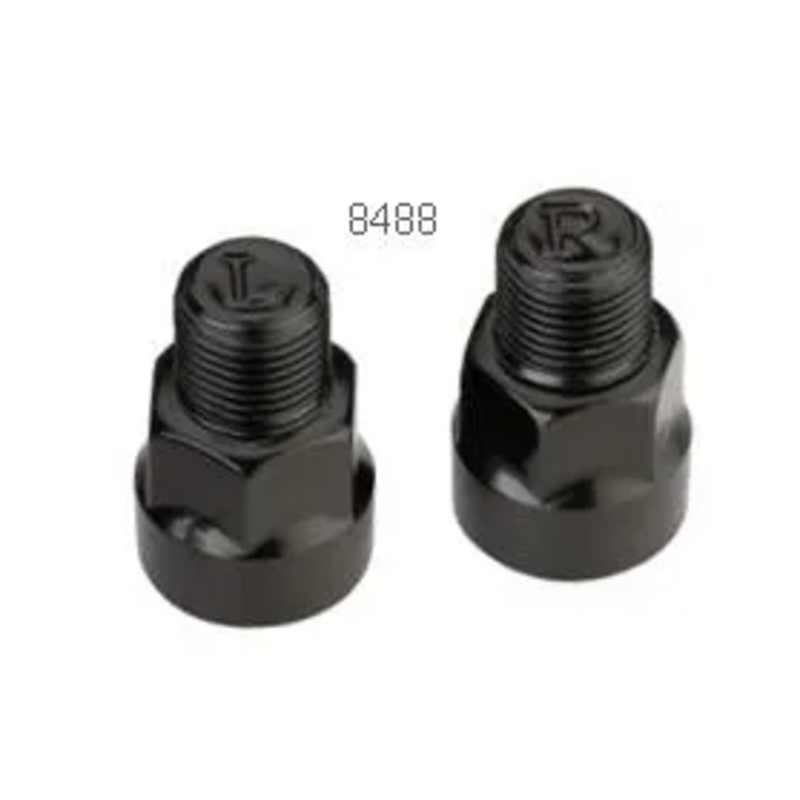 Pedal Thread Adaptors Steel - Converts 1/2"pedal thread to fit 9/16"cranks SET of 2