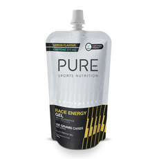 PURE PURE Performance + Race Energy Gel 100 g Carb Pouch - Lemon + Caffeine