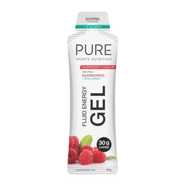 PURE Pure Fluid Energy Gel - Raspberries + 30mg Caffeine 59g (each)