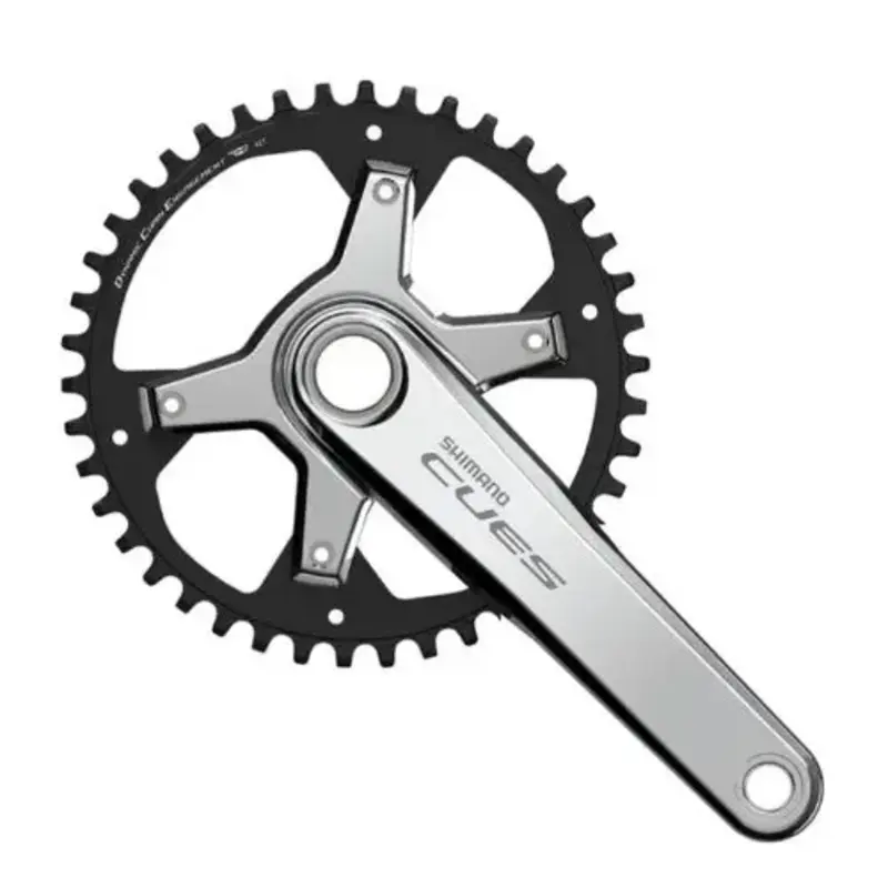 Shimano SHIMANO Cues Crankset- Silver Edition, FC-U6030-1 2-PIECE CRANKSET,  11/10/9-speed 170.0 mm 40T Series color Without BB parts Without CG