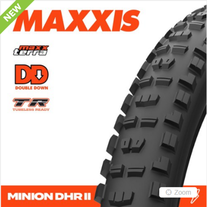 MAXXIS MAXXIS Minion DHR II 27.5 X 2.50 Maxxterra DD TR (2026) Fold 120 X 2 TPI E-25
