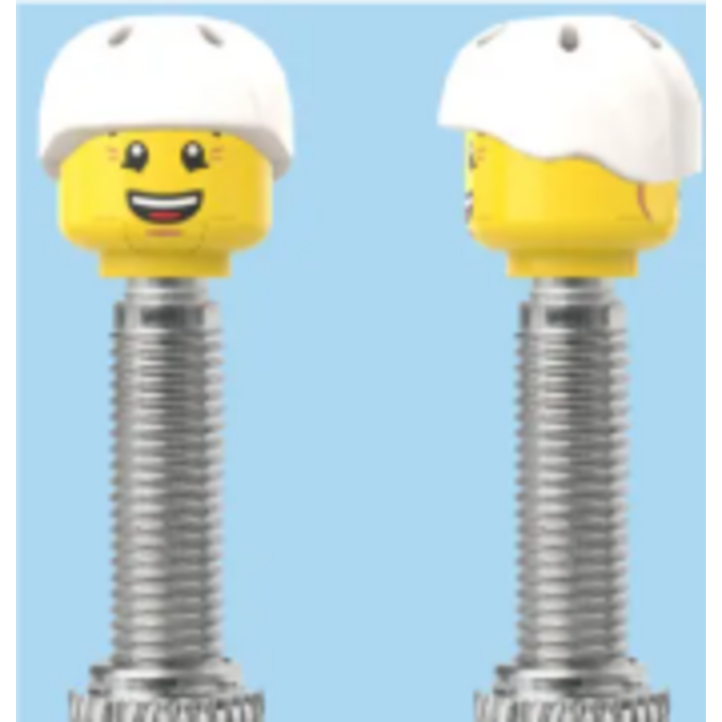 Brick Caps Presta Valve White Helmet Cap (sold as pair)