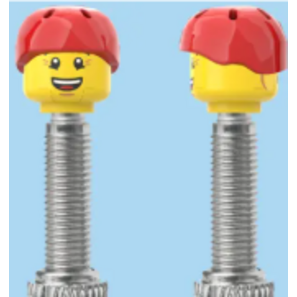 Brick Caps Presta Valve Red Helmet (sold as pair)