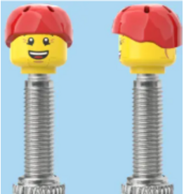 Brick Caps Presta Valve Red Helmet (sold as pair)