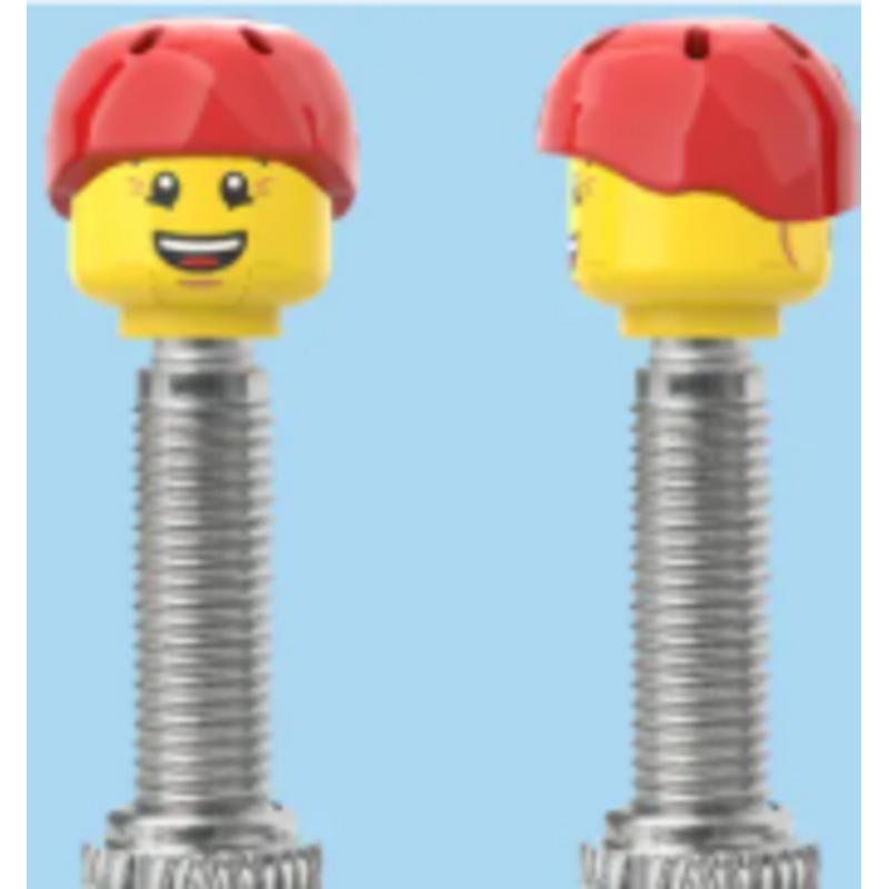 Brick Caps Presta Valve Red Helmet (sold as pair)
