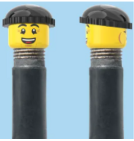 Brick Caps Schrader Valve Black Beanie (sold as pair)