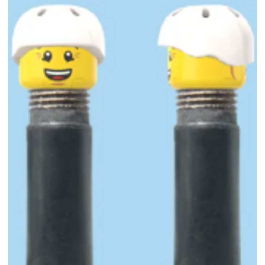 Brick Caps Schrader Valve White Helmet (sold as pair)