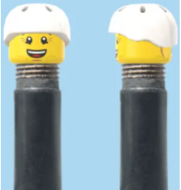 Brick Caps Schrader Valve White Helmet (sold as pair)