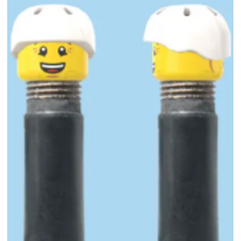 Brick Caps Schrader Valve White Helmet (sold as pair)
