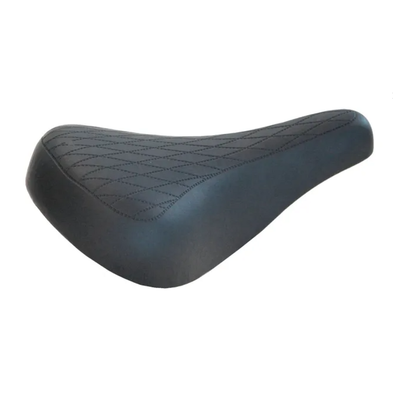 Retro Racing Retro Racing Saddle 281mm x 165mm Vinyl Quilted Black