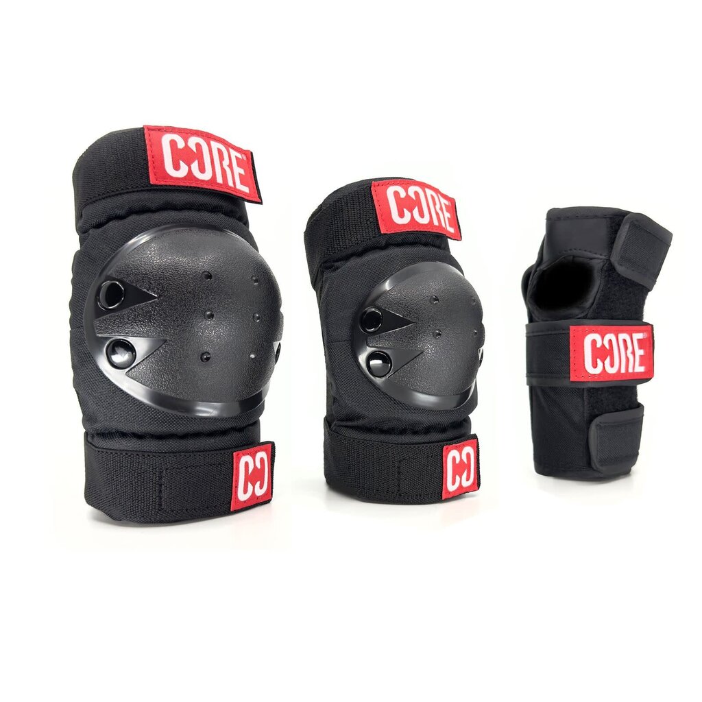 Core CORE Protection Junior Triple Pad Set (Knee/Elbow/Wrist) -Black