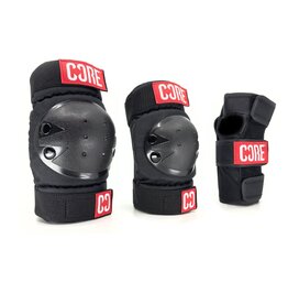 Core CORE Protection Junior Triple Pad Set (Knee/Elbow/Wrist) -Black