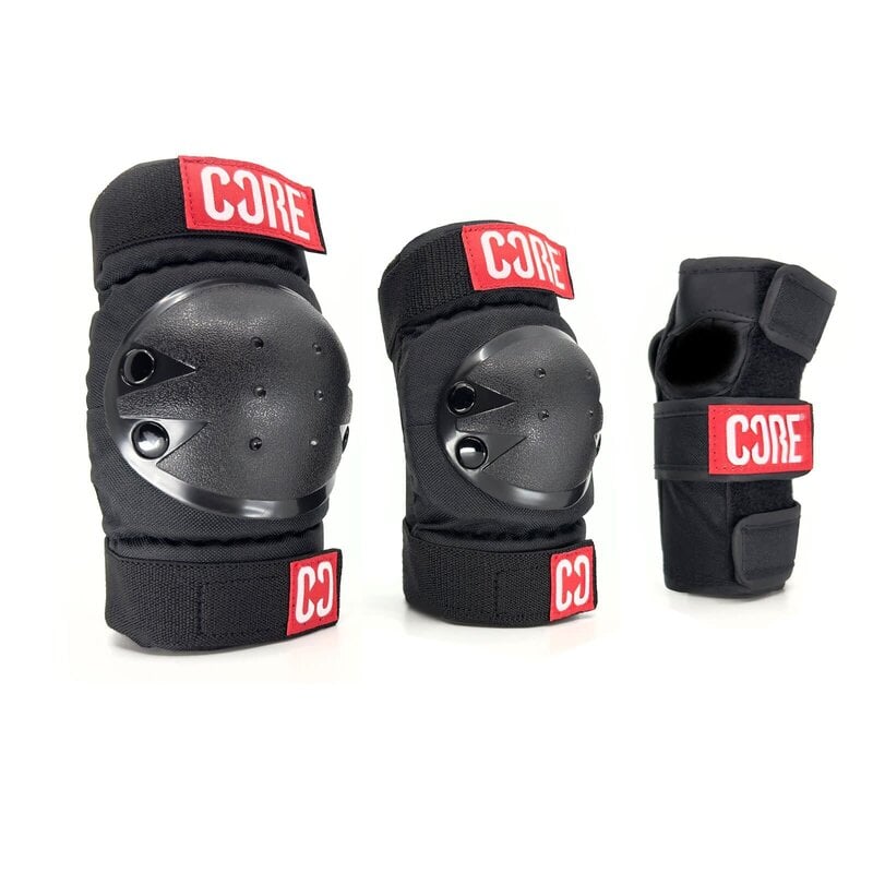 Core CORE Protection Junior Triple Pad Set (Knee/Elbow/Wrist) -Black