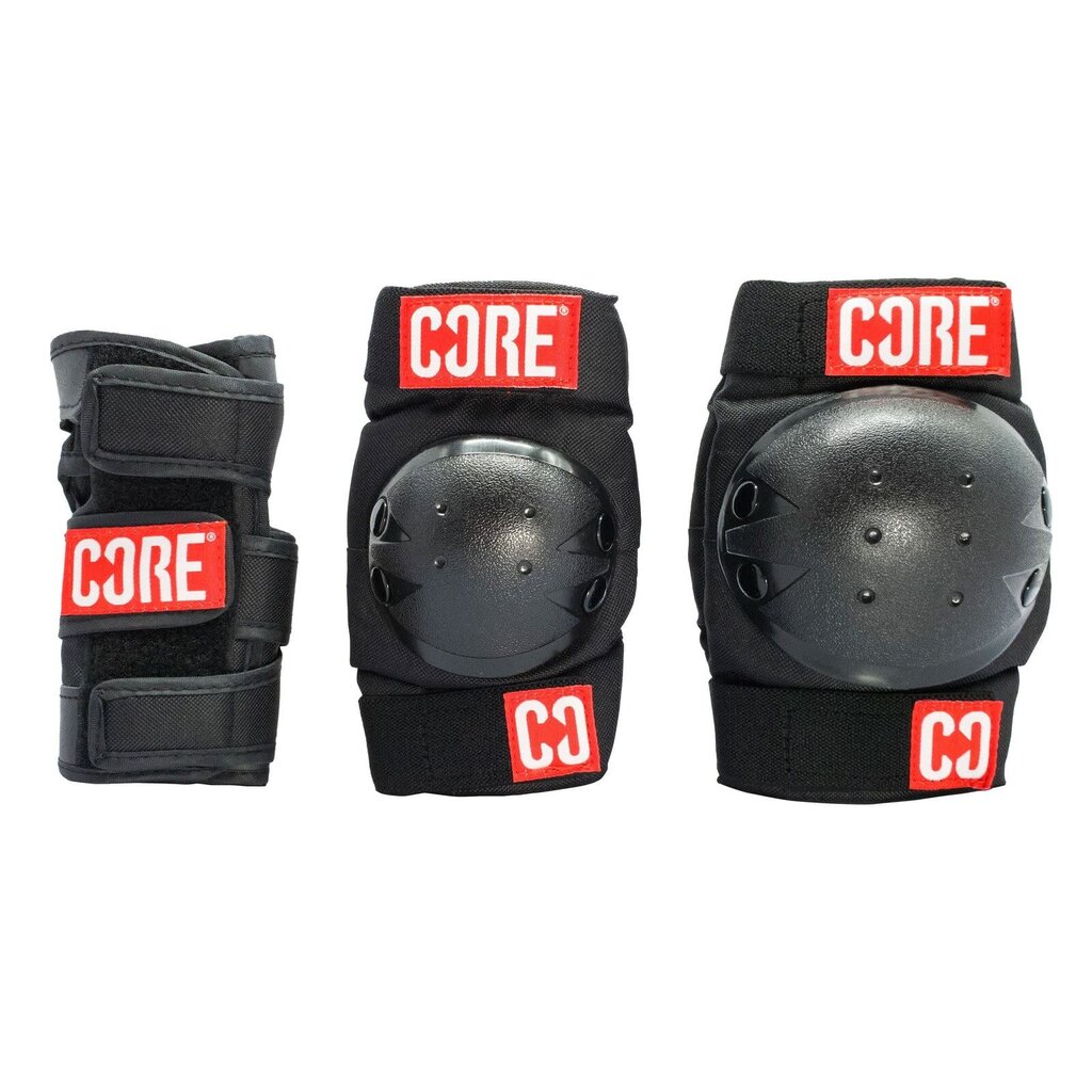 Core CORE Protection Junior Triple Pad Set (Knee/Elbow/Wrist) -Black
