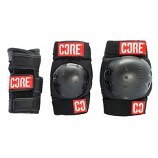 Core CORE Protection Junior Triple Pad Set (Knee/Elbow/Wrist) -Black