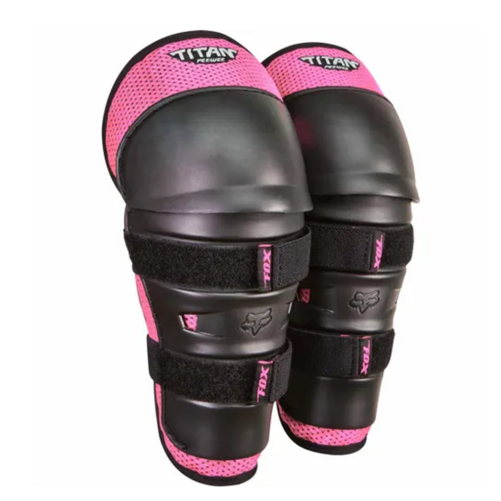 FOX Fox PEEWEE TITAN Knee Guard Black/Pink OS