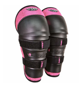 FOX Fox PEEWEE TITAN Knee Guard Black/Pink OS