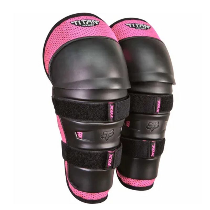 FOX Fox PEEWEE TITAN Knee Guard Black/Pink OS