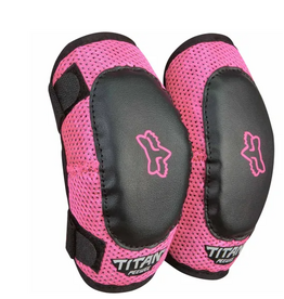 FOX Fox PEEWEE Titan Elbow Guard Black/Pink OS