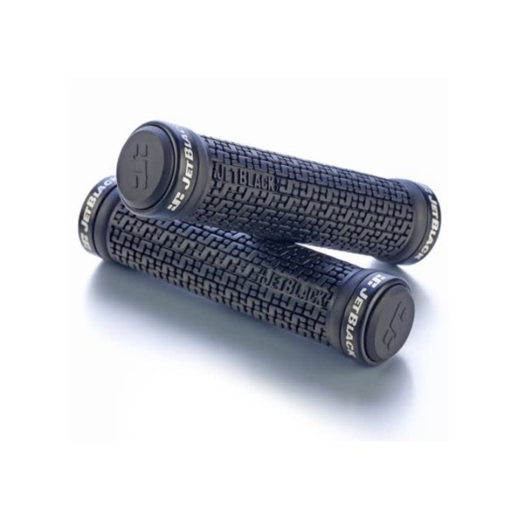 Jet Black JetBlack Pin Lock On Grips -Black/Black Rings