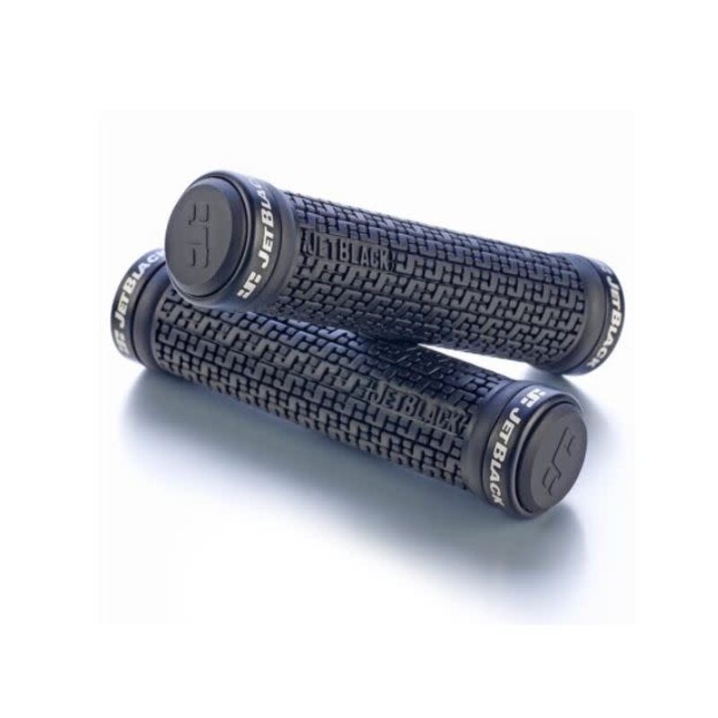 Jet Black JetBlack Pin Lock On Grips -Black/Black Rings
