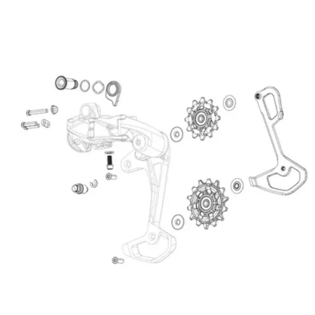 SRAM SRAM Rear Derailleur Pulley Kit GX Eagle AXS (12T upper & 14T Lower)