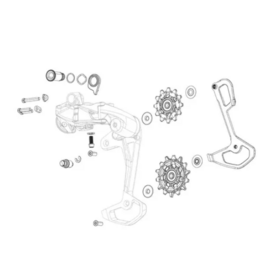 SRAM SRAM Rear Derailleur Pulley Kit GX Eagle AXS (12T upper & 14T Lower)