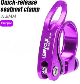 Lebycle LEBYCLE MTB Road Bicycle Quick-Release Seatpost Clamp Purple - 31.8mm