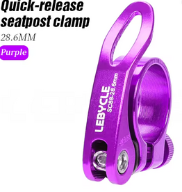 Lebycle LEBYCLE MTB Quick-Release Seatpost Clamp Purple - 28.6mm