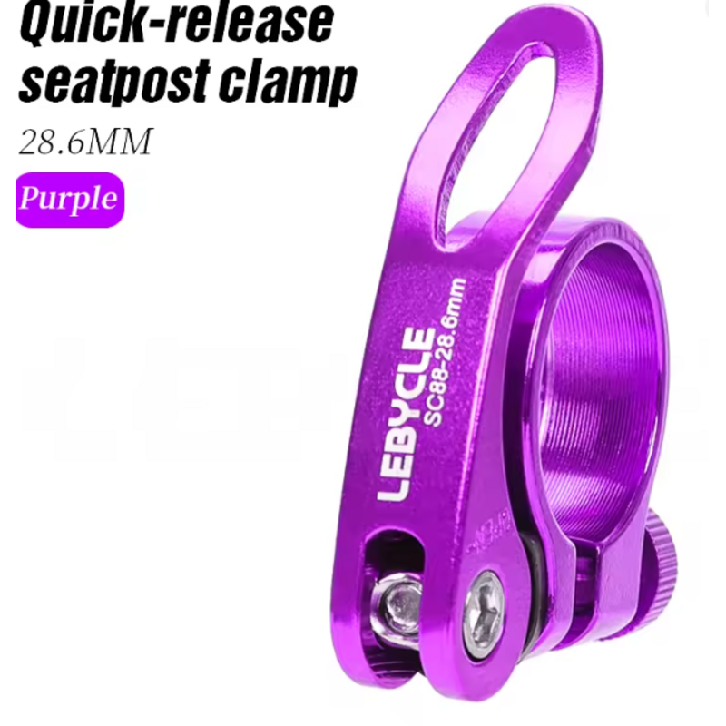 Lebycle LEBYCLE MTB Quick-Release Seatpost Clamp Purple - 28.6mm