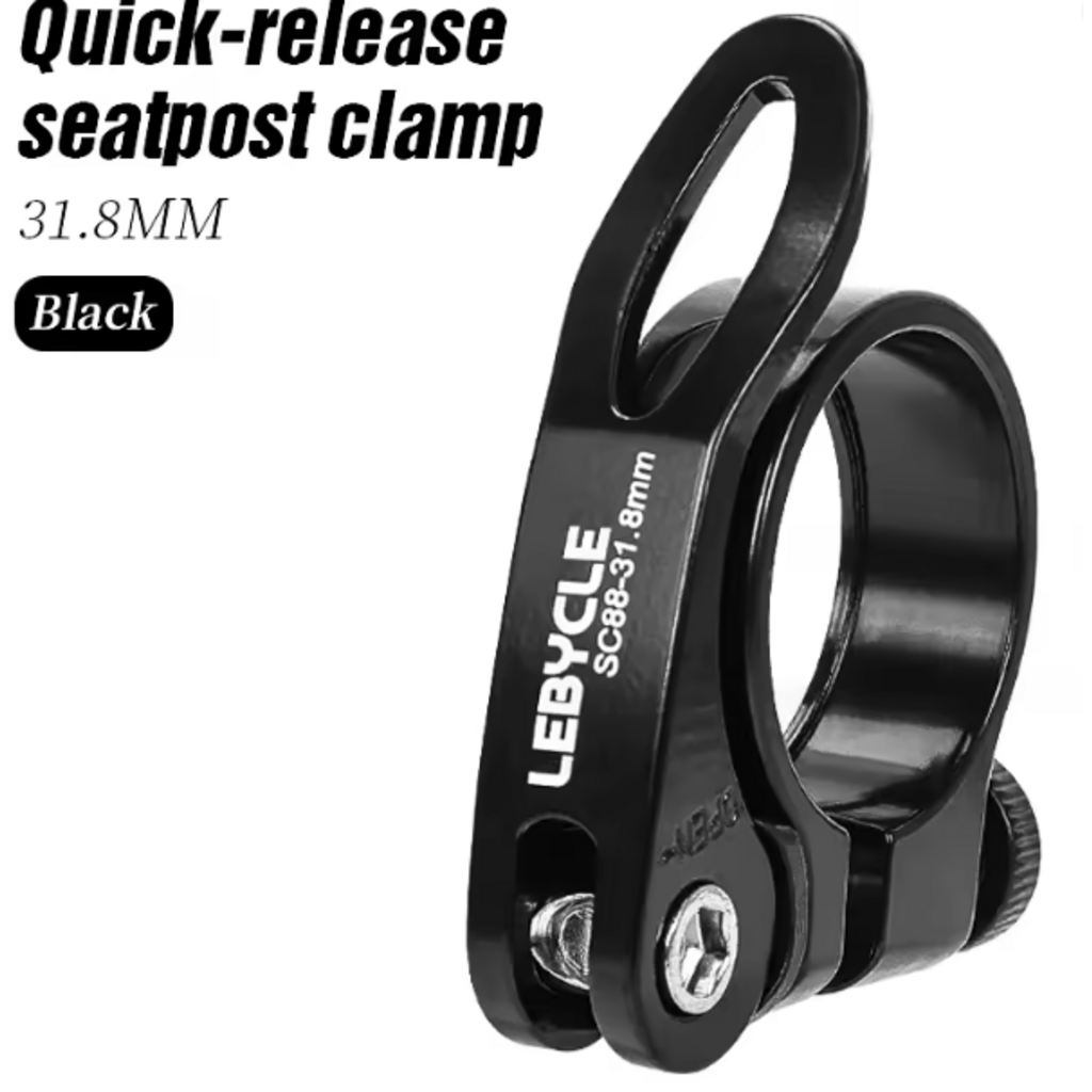 Lebycle LEBYCLE MTB Quick-Release Seatpost Clamp Black - 31.8mm