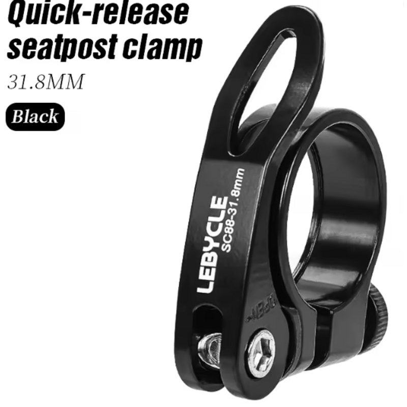 Lebycle LEBYCLE MTB Quick-Release Seatpost Clamp Black - 31.8mm