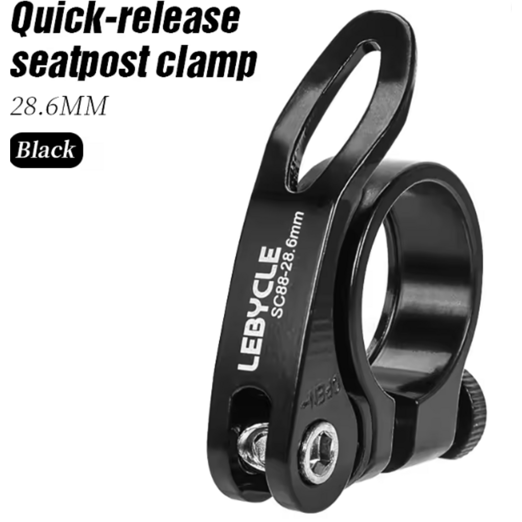 Lebycle LEBYCLE MTB Quick-Release Seatpost Clamp Black - 28.6mm