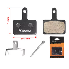 WEST BIKING Bicycle Disc Brake Pads Resin Semimetal - Shimano