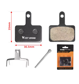 WEST BIKING Bicycle Disc Brake Pads Resin Semimetal - Shimano