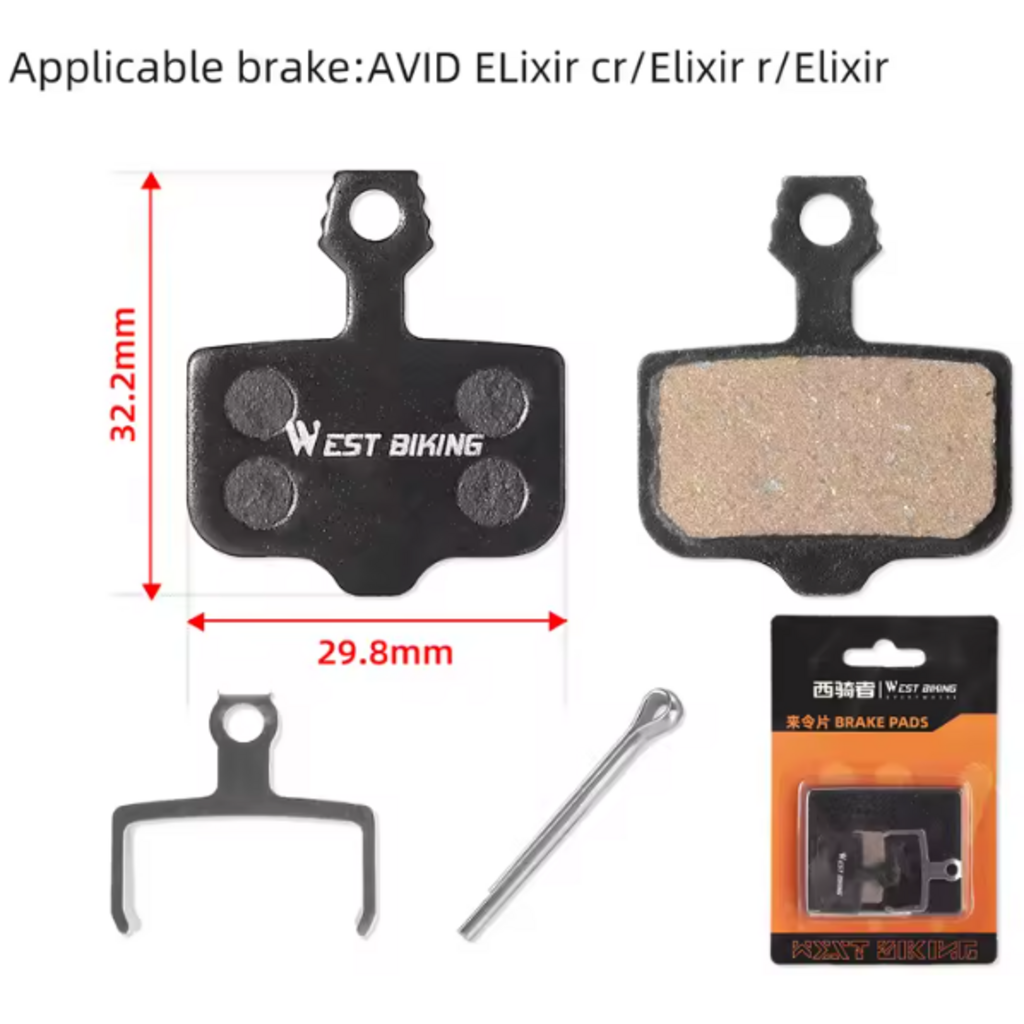 WEST BIKING Bicycle Disc Brake Pads Resin Semimetal - Sram