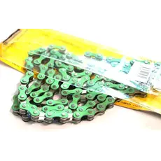 YBN CHAIN 1/2 x 1/8 x 112L, Single Speed, Nickel, GREEN (YBN S-410)