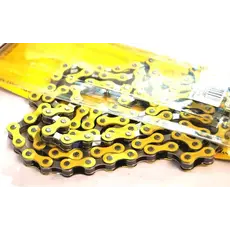 YBN CHAIN 1/2 x 1/8 x 112L, Single Speed, Nickel, YELLOW (YBN S-410)