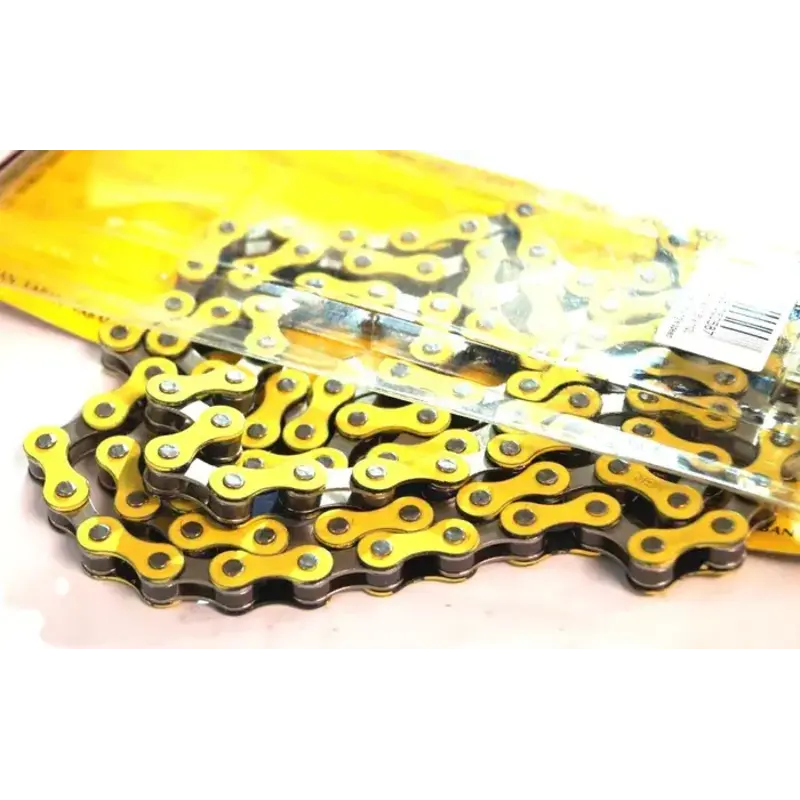 YBN CHAIN 1/2 x 1/8 x 112L, Single Speed, Nickel, YELLOW (YBN S-410)