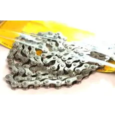 YBN CHAIN 1/2 x 1/8 x 112L, Single Speed, SILVER & SILVER (YBN S-410)