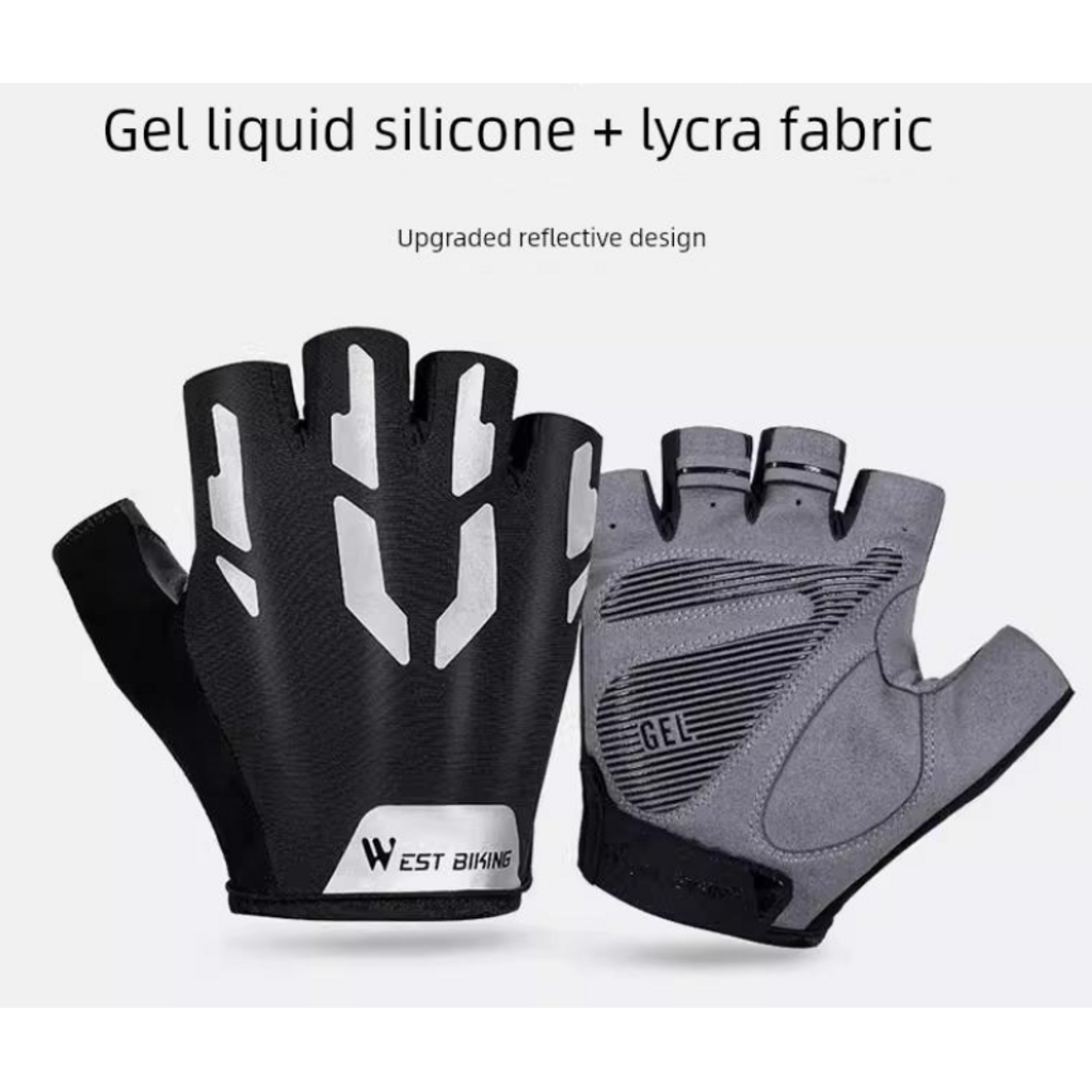 West Biking West Bikeing Sport Gloves - Gray