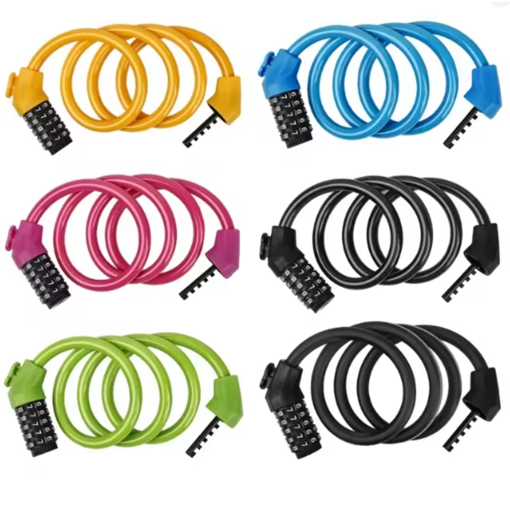 Multi-Coloured Bike Combo Locks