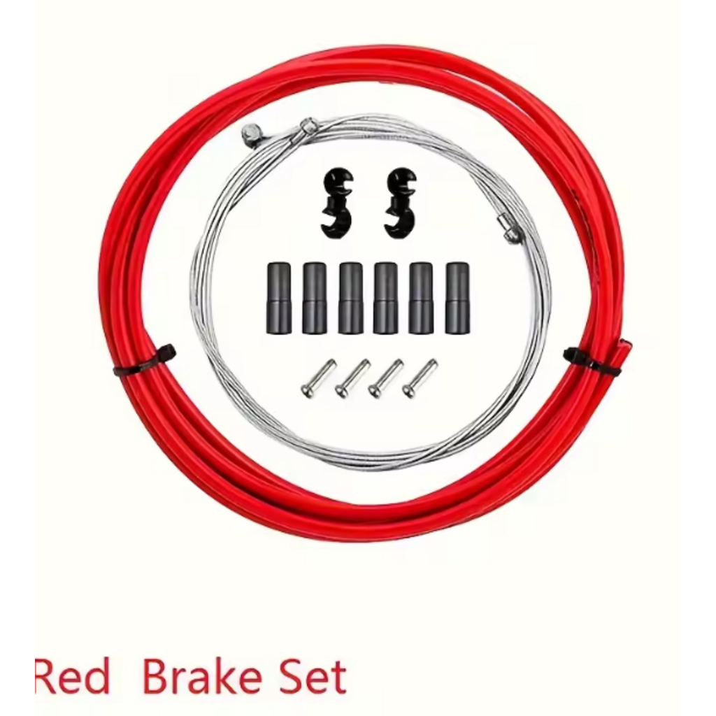 Trlreo Cable Inner & Outer Brake Kit - Red
