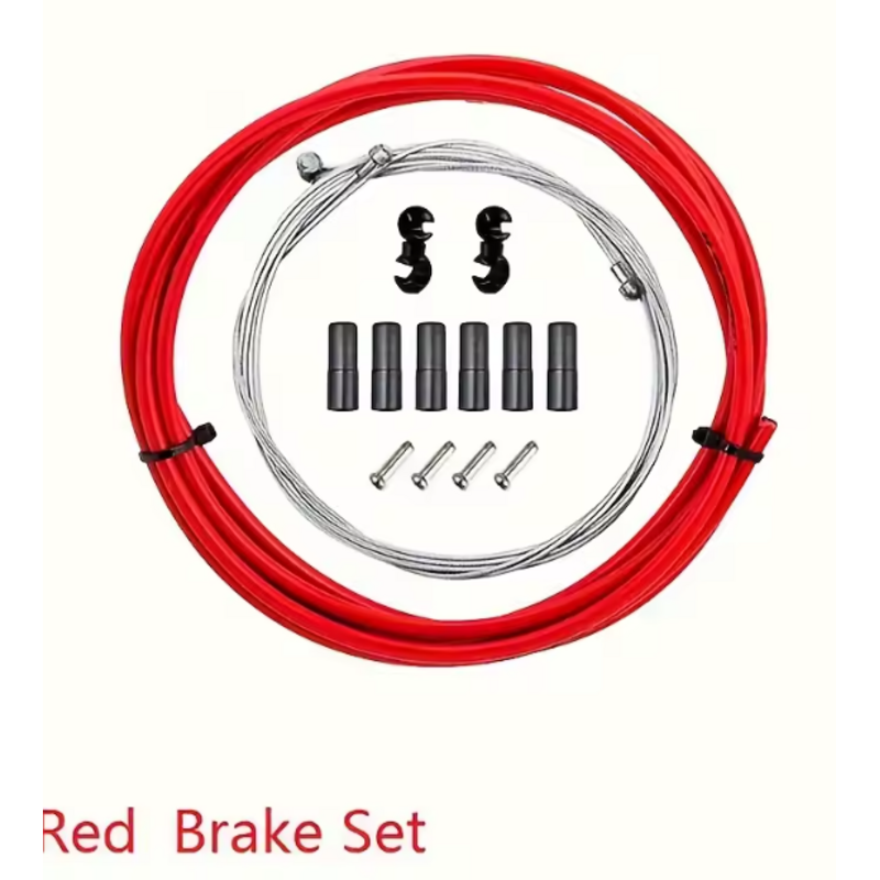 Trlreo Cable Inner & Outer Brake Kit - Red