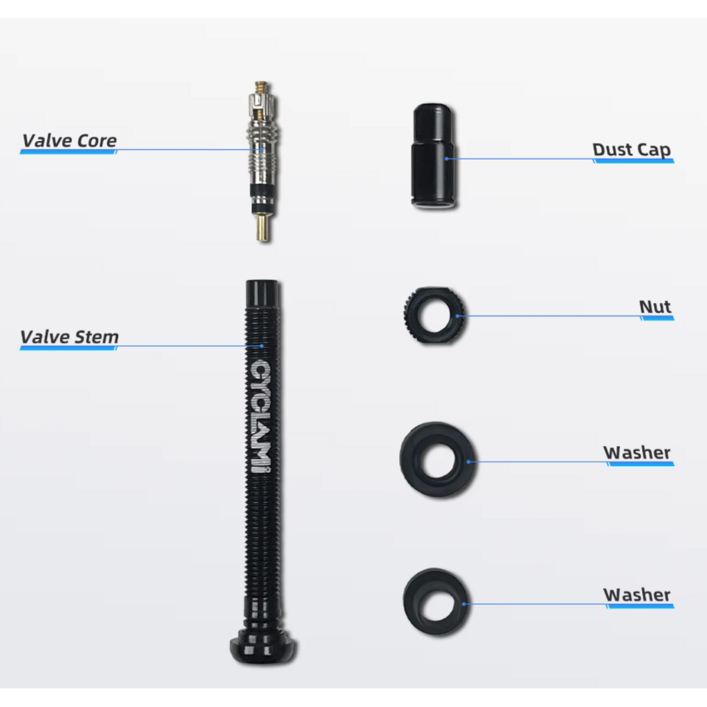 CYCLAMI CYCLAMI FV Tubeless Valve -Black