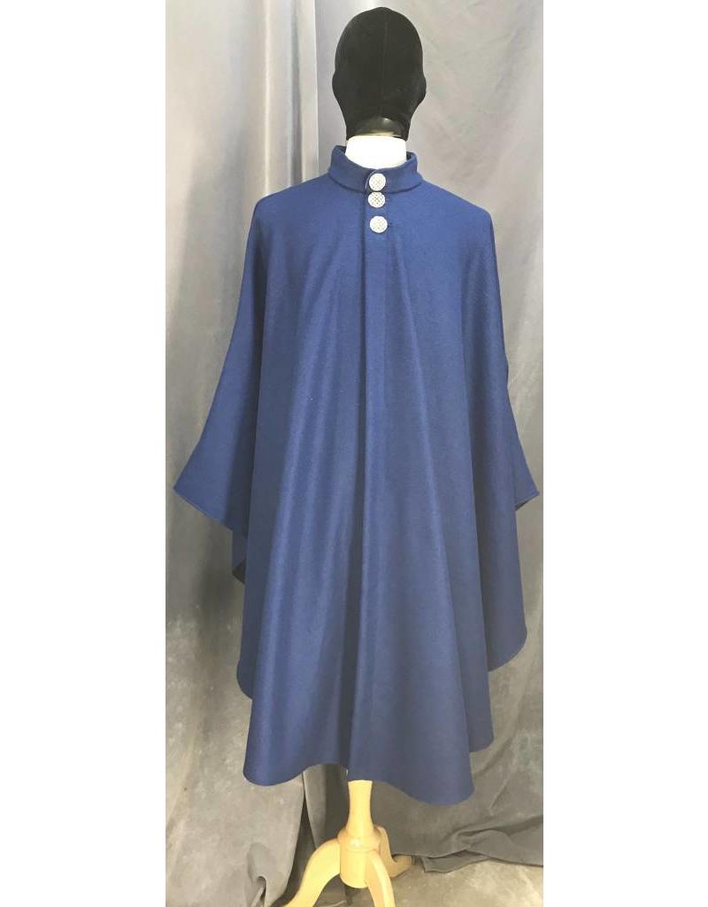 blue wool cape