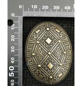 Sun Diamond Bound Style Viking Turtle Brooch - Antique Bronze Tone - Medium
